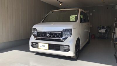 ホンダ・N-WGN　運転席側リアドア凹み　デントリペア