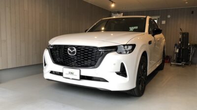 マツダ・CX-60　左側リアドア凹み　デントリペア